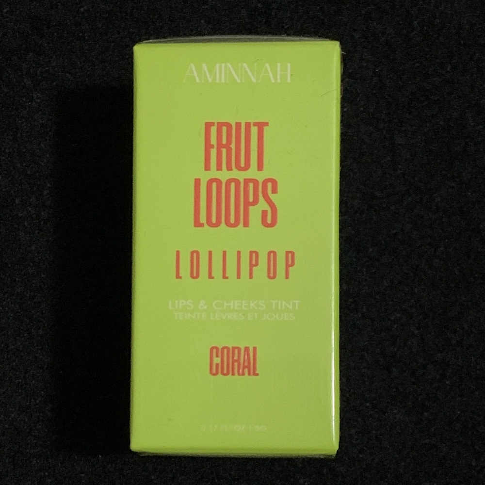 NWT Aminnah Fruit Loops Lollipop Lip Cheek Tint 0.17 oz